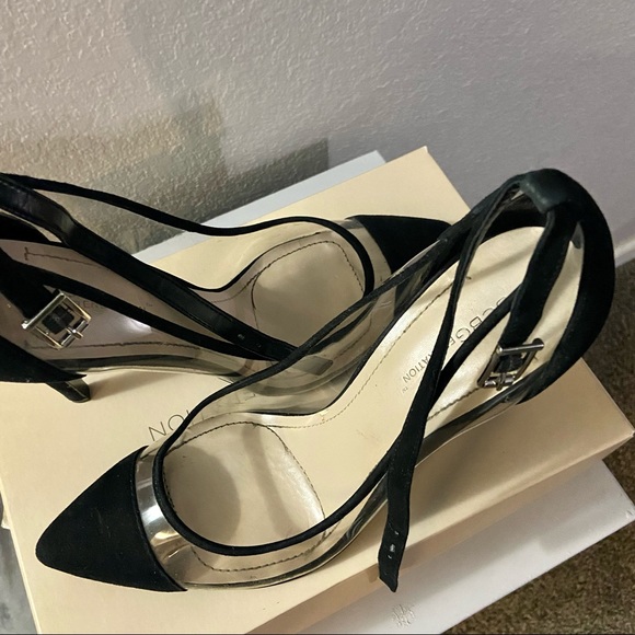 BCBGenration Blk/Transparent- Suede 10M High Heel Pumps - Picture 3 of 8